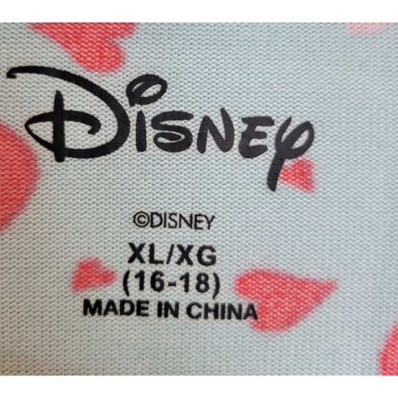 Disney Blue Stitch Hearts Valentines Long Sleeve Pajama Top Women's Size XL - Picture 3 of 9